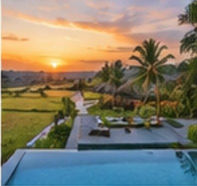 Villa Dassang Sunset - ruang duduk / pemandangan